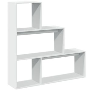 vidaXL &Eacute;tag&egrave;re s&eacute;paratrice de pi&egrave;ce &agrave; 3 niveaux blanc 123x29x123 cm