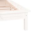 vidaXL Cadre de lit &agrave; LED sans matelas blanc 200x200 cm bois massif