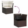 vidaXL Ensemble de canap&eacute; de jardin 6 pcs Marron Poly rotin