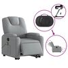 vidaXL Fauteuil inclinable de massage &eacute;lectrique Gris clair Tissu