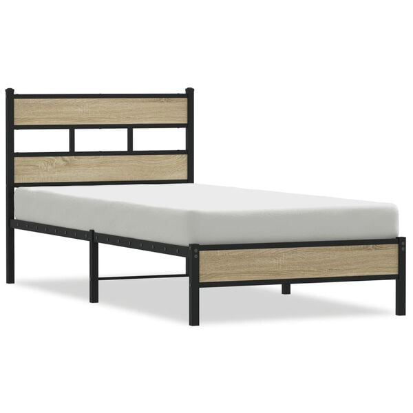 vidaXL Cadre de lit sans matelas ch&ecirc;ne sonoma 80x200 cm