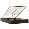vidaXL Cadre de lit ottoman sans matelas noir 140x190 cm similicuir