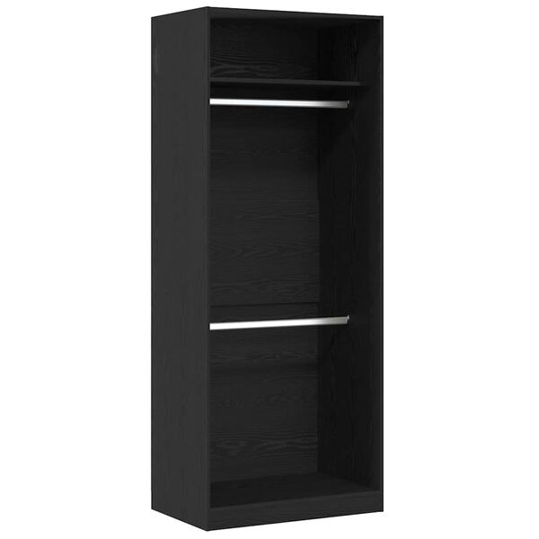 vidaXL Armoire Ch&ecirc;ne noir 80 x 50 x 200 cm Bois d'ing&eacute;nierie