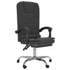 vidaXL Fauteuil de massage inclinable de bureau noir velours