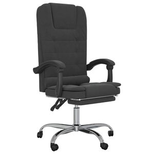 vidaXL Fauteuil de massage inclinable de bureau noir velours