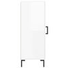 vidaXL Buffet Blanc brillant 34,5x34x90 cm Bois d'ingénierie