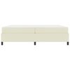 vidaXL Cadre de lit avec matelas Crème 200 x 200 cm Faux cuir