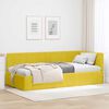 vidaXL Cadre de lit d'angle Jaune 100 cm x 200 cm Velours