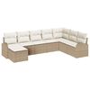 vidaXL Ensemble de canapé de jardin 8 pcs Beige Poly Rattan
