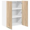 vidaXL Armoire suspendue avec stockage Ch&ecirc;ne Sonoma 60 x 31 x 80 cm