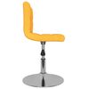 vidaXL Chaises pivotantes &agrave; manger lot de 6 jaune tissu