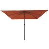 vidaXL Parasol de jardin Rouge et Noir 295 x 295 x 245 cm