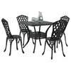 vidaXL Ensemble de tables de jardin 5 pcs Noir Aluminium coul&eacute;