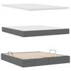 vidaXL Lit avec rangement et matelas Gris fonc&eacute; 160 x 200 cm Polyester