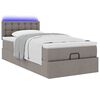 vidaXL Cadre de lit ottoman avec matelas taupe 90x190 cm tissu