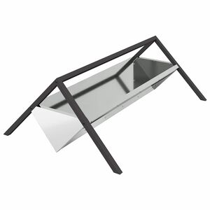 vidaXL Trough d'alimentation pour le b&eacute;tail Argent 111 x 76 x 38 cm