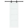 vidaXL Porte coulissante ORKDAL Blanc 73,5 x 211 cm Pin massif