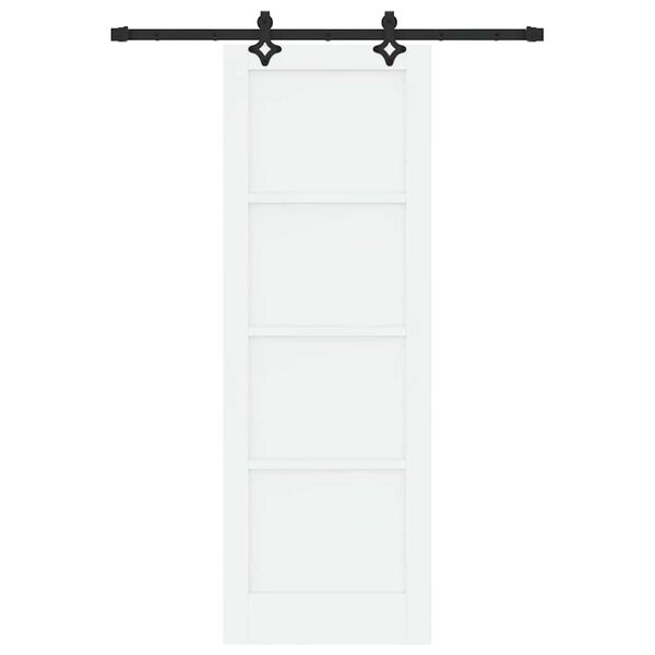 vidaXL Porte coulissante ORKDAL Blanc 73,5 x 211 cm Pin massif