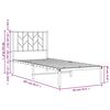 vidaXL Cadre de lit métal sans matelas avec tête de lit blanc 80x200cm