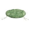 vidaXL Coussin rond &agrave; motif de feuilles &Oslash; 60 x11 cm tissu oxford