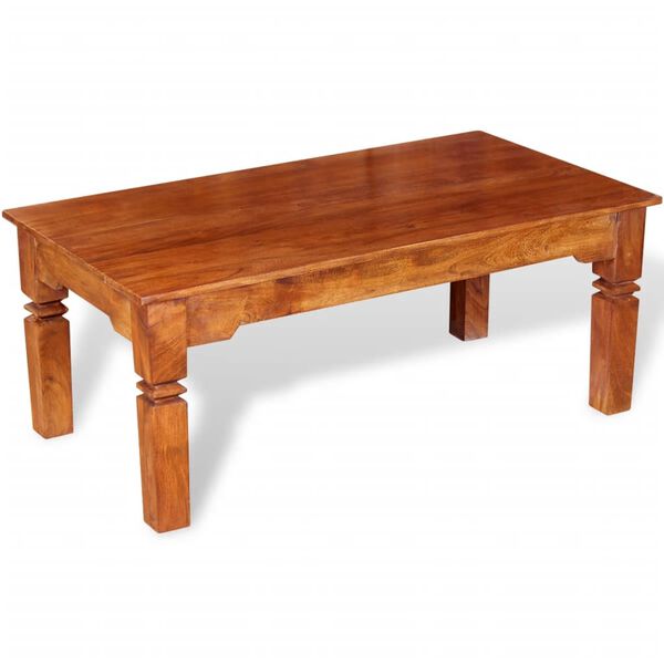 vidaXL Table basse Bois massif 110 x 60 x 45 cm