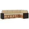 vidaXL Ensemble de canap&eacute;s d'ext&eacute;rieur 5 pc Naturel et Beige Polyester
