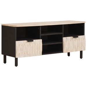 vidaXL Meuble TV avec tiroir Finition Lavage Blanc 100 x 33 x 46 cm
