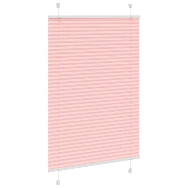 vidaXL Store pliss&eacute; rose 90x100 cm largeur du tissu 89,4 cm polyester