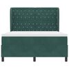 vidaXL Lit &agrave; ressorts avec matelas Vert fonc&eacute; 190 x 140 cm Polyester