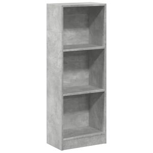 vidaXL Biblioth&egrave;que gris b&eacute;ton 40x24x109 cm bois d'ing&eacute;nierie