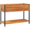 vidaXL Jardini&egrave;re et &eacute;tag&egrave;re 110x45x80cm bois massif d'acacia et acier