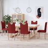 vidaXL Chaises &agrave; manger lot de 6 rouge bordeaux tissu