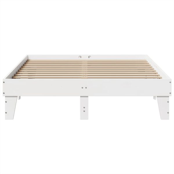 vidaXL Cadre de lit sans matelas blanc 160x200 cm bois de pin massif