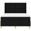 vidaXL Lit &agrave; ressorts avec matelas Noir 140 x 190 cm tissu