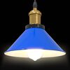 vidaXL Lampe suspendue réglable hauteur E27 bleu foncé Ø 22 cm métal