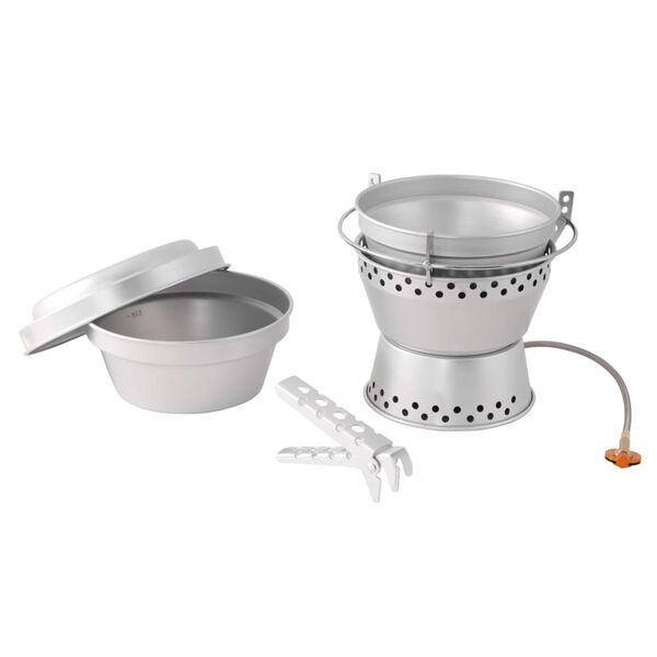 Easy Camp Set de cuisini&egrave;re et r&eacute;chaud de camping Storm argent&eacute;