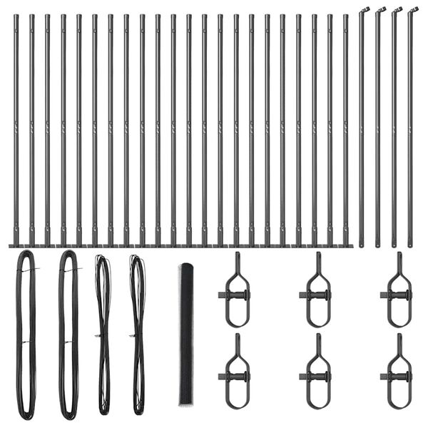 vidaXL Poteau de cl&ocirc;ture. Gris 50 x 1,5 m (maillage de 25 mm)