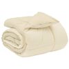 vidaXL Duvet d'hiver Matelass&eacute; Cr&egrave;me 155 x 220 cm Microfibre