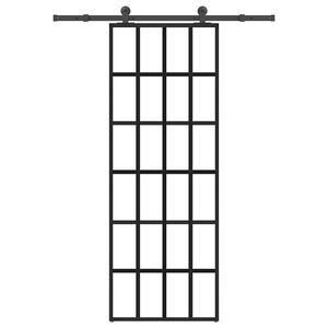 vidaXL Porte coulissante avec kit de quincaillerie 76x205 cm Verre ESG