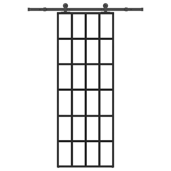 vidaXL Porte coulissante avec kit de quincaillerie 76x205 cm Verre ESG