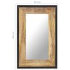 vidaXL Miroir 80x50 cm Bois de manguier massif