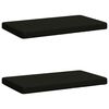 vidaXL Coussins de banc 2 pi&egrave;ces VUGHT 2 pc 100 % polyester Noir