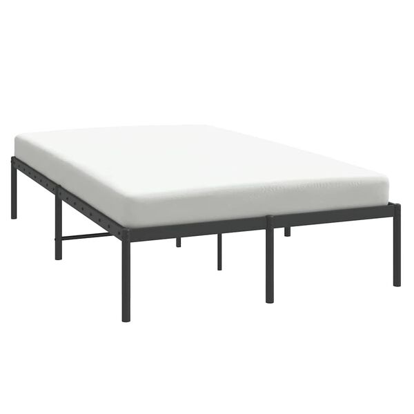 vidaXL Cadre de lit m&eacute;tal sans matelas noir 120x200 cm