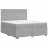 vidaXL Lit boxspring avec matelas Gris clair 140 x 200 cm Tissu
