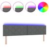vidaXL T&ecirc;te de lit Gris 200 cm tissu
