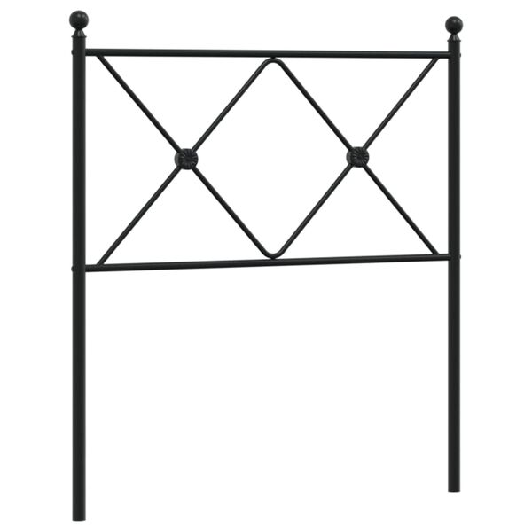 vidaXL Tête de lit métal noir 80 cm