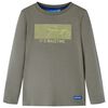 vidaXL T-shirt enfant &agrave; manches longues kaki 92