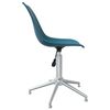 vidaXL Chaise pivotante de salle à manger Turquoise PP