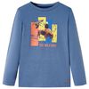 T-shirt enfants manches longues m&eacute;lange bleu 128