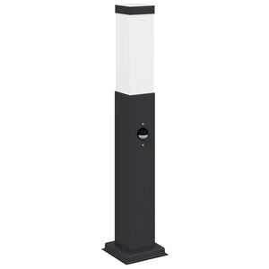 vidaXL Borne lumineuse avec d&eacute;tecteur 50 cm Noir IP44